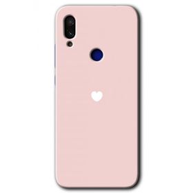 Xiaomi Redmi Note 7 Sade Kalp Baskılı Uyumlu Silikon Kılıf