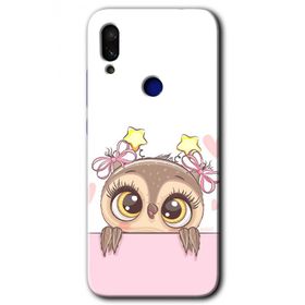 Xiaomi Redmi Note 7 Sevimli Baykuş Baskılı Uyumlu Silikon Kılıf