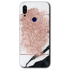 Xiaomi Redmi Note 7 Simli Mermer Baskılı Uyumlu Silikon Kılıf
