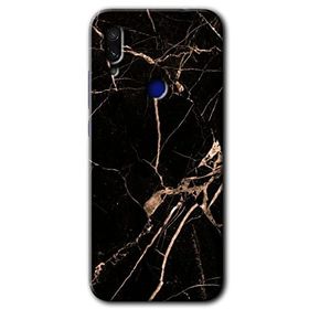 Xiaomi Redmi Note 7 Siyah Gold Mermer Baskılı Uyumlu Silikon Kılıf