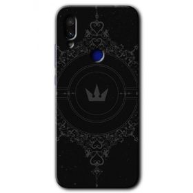 Xiaomi Redmi Note 7 Siyah Mandala 1 Baskılı Uyumlu Silikon Kılıf