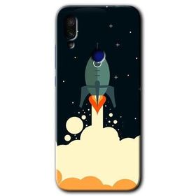 Xiaomi Redmi Note 7 Space Smoke Baskılı Uyumlu Silikon Kılıf