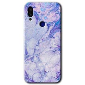 Xiaomi Redmi Note 7 Spots Lilac Baskılı Uyumlu Silikon Kılıf