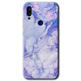 Xiaomi Redmi Note 7 Spots Lilac Baskılı Uyumlu Silikon Kılıf