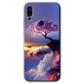 Xiaomi Redmi Note 7 Wash Red Wall Baskılı Uyumlu Silikon Kılıf