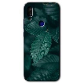 Xiaomi Redmi Note 7 Yağmurlu Yaprak Baskılı Uyumlu Silikon Kılıf