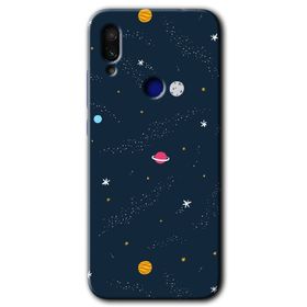 Xiaomi Redmi Note 7 Yarım Mermer Baskılı Uyumlu Silikon Kılıf