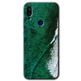 Xiaomi Redmi Note 7 Yeşil Okyanus Baskılı Uyumlu Silikon Kılıf