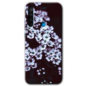 Xiaomi Redmi Note 8 Beyaz Çiçek Baskılı Uyumlu Silikon Kılıf