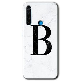 Xiaomi Redmi Note 8 Beyaz Mermer Desenli A Harfi Baskılı Uyumlu Silikon Kılıf