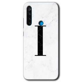 Xiaomi Redmi Note 8 Beyaz Mermer Desenli D Harfi Baskılı Uyumlu Silikon Kılıf