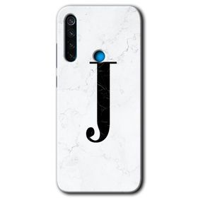 Xiaomi Redmi Note 8 Beyaz Mermer Desenli D Harfi Baskılı Uyumlu Silikon Kılıf