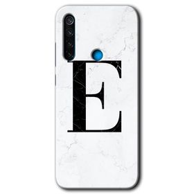 Xiaomi Redmi Note 8 Beyaz Mermer Desenli D Harfi Baskılı Uyumlu Silikon Kılıf
