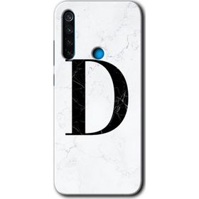 Xiaomi Redmi Note 8 Beyaz Mermer Desenli E Harfi Baskılı Uyumlu Silikon Kılıf