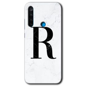 Xiaomi Redmi Note 8 Beyaz Mermer Desenli S Harfi Baskılı Uyumlu Silikon Kılıf