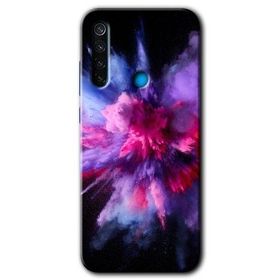 Xiaomi Redmi Note 8 Color Splash Purple Baskılı Uyumlu Silikon Kılıf