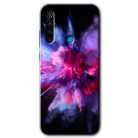 Xiaomi Redmi Note 8 Color Splash Purple Baskılı Uyumlu Silikon Kılıf