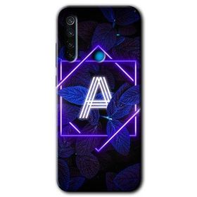 Xiaomi Redmi Note 8 Dark Neon Yaprak C Harfi Baskılı Uyumlu Silikon Kılıf