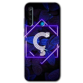 Xiaomi Redmi Note 8 Dark Neon Yaprak D Harfi Baskılı Uyumlu Silikon Kılıf