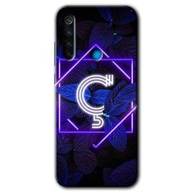 Xiaomi Redmi Note 8 Dark Neon Yaprak D Harfi Baskılı Uyumlu Silikon Kılıf