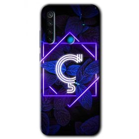 Xiaomi Redmi Note 8 Dark Neon Yaprak D Harfi Baskılı Uyumlu Silikon Kılıf