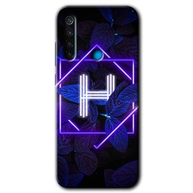 Xiaomi Redmi Note 8 Dark Neon Yaprak İ Harfi Baskılı Uyumlu Silikon Kılıf