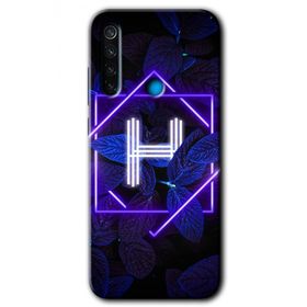Xiaomi Redmi Note 8 Dark Neon Yaprak İ Harfi Baskılı Uyumlu Silikon Kılıf