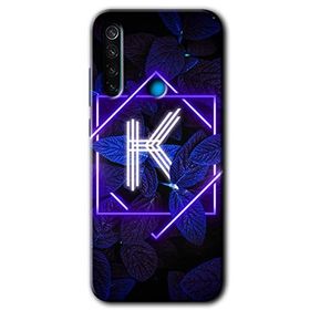 Xiaomi Redmi Note 8 Dark Neon Yaprak L Harfi Baskılı Uyumlu Silikon Kılıf
