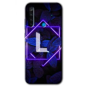Xiaomi Redmi Note 8 Dark Neon Yaprak M Harfi Baskılı Uyumlu Silikon Kılıf