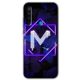 Xiaomi Redmi Note 8 Dark Neon Yaprak N Harfi Baskılı Uyumlu Silikon Kılıf