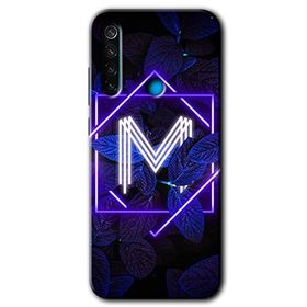 Xiaomi Redmi Note 8 Dark Neon Yaprak N Harfi Baskılı Uyumlu Silikon Kılıf