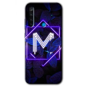 Xiaomi Redmi Note 8 Dark Neon Yaprak N Harfi Baskılı Uyumlu Silikon Kılıf