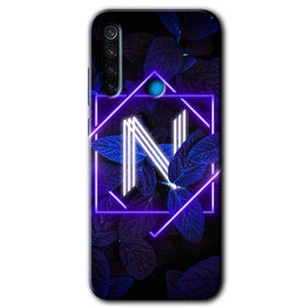 Xiaomi Redmi Note 8 Dark Neon Yaprak O Harfi Baskılı Uyumlu Silikon Kılıf