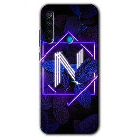 Xiaomi Redmi Note 8 Dark Neon Yaprak O Harfi Baskılı Uyumlu Silikon Kılıf