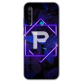 Xiaomi Redmi Note 8 Dark Neon Yaprak R Harfi Baskılı Uyumlu Silikon Kılıf