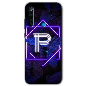 Xiaomi Redmi Note 8 Dark Neon Yaprak R Harfi Baskılı Uyumlu Silikon Kılıf