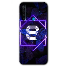 Xiaomi Redmi Note 8 Dark Neon Yaprak S Harfi Baskılı Uyumlu Silikon Kılıf