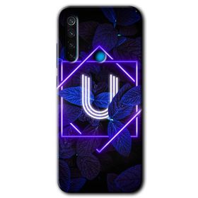 Xiaomi Redmi Note 8 Dark Neon Yaprak Ü Harfi Baskılı Uyumlu Silikon Kılıf