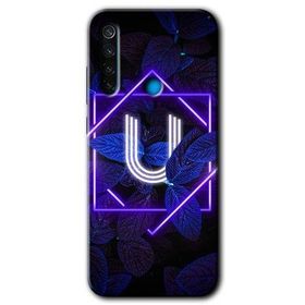 Xiaomi Redmi Note 8 Dark Neon Yaprak Ü Harfi Baskılı Uyumlu Silikon Kılıf