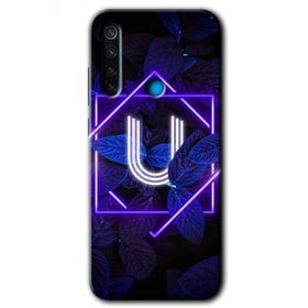 Xiaomi Redmi Note 8 Dark Neon Yaprak Ü Harfi Baskılı Uyumlu Silikon Kılıf