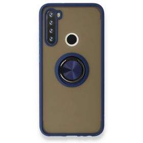 Xiaomi Redmi Note 8 Montreal Yüzüklü Silikon Kapak Lacivert Kılıf