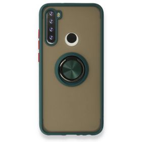Xiaomi Redmi Note 8 Montreal Yüzüklü Silikon Kapak Yeşil Kılıf
