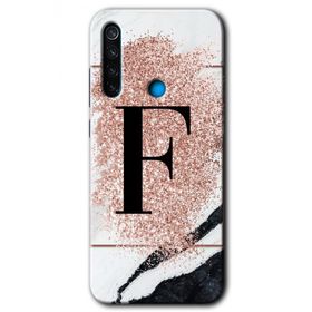 Xiaomi Redmi Note 8 Pembe Mermer Desenli G Harfi Baskılı Uyumlu Silikon Kılıf