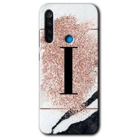Xiaomi Redmi Note 8 Pembe Mermer Desenli J Harfi Baskılı Uyumlu Silikon Kılıf