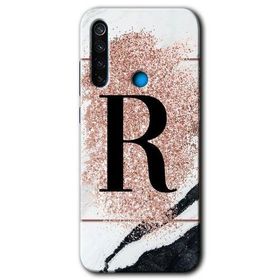 Xiaomi Redmi Note 8 Pembe Mermer Desenli Ş Harfi Baskılı Uyumlu Silikon Kılıf