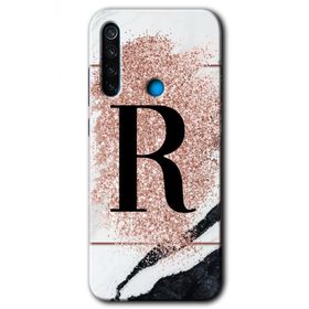 Xiaomi Redmi Note 8 Pembe Mermer Desenli Ş Harfi Baskılı Uyumlu Silikon Kılıf