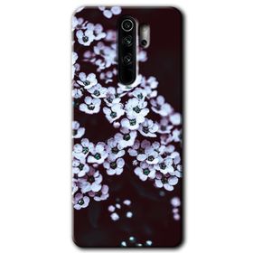 Xiaomi Redmi Note 8 Pro Beyaz Çiçek Baskılı Uyumlu Silikon Kılıf