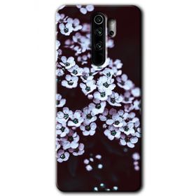 Xiaomi Redmi Note 8 Pro Beyaz Çiçek Baskılı Uyumlu Silikon Kılıf