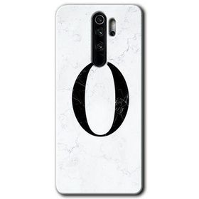 Xiaomi Redmi Note 8 Pro Beyaz Mermer Desenli Ö Harfi Baskılı Uyumlu Silikon Kılıf