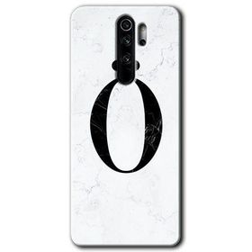 Xiaomi Redmi Note 8 Pro Beyaz Mermer Desenli Ö Harfi Baskılı Uyumlu Silikon Kılıf